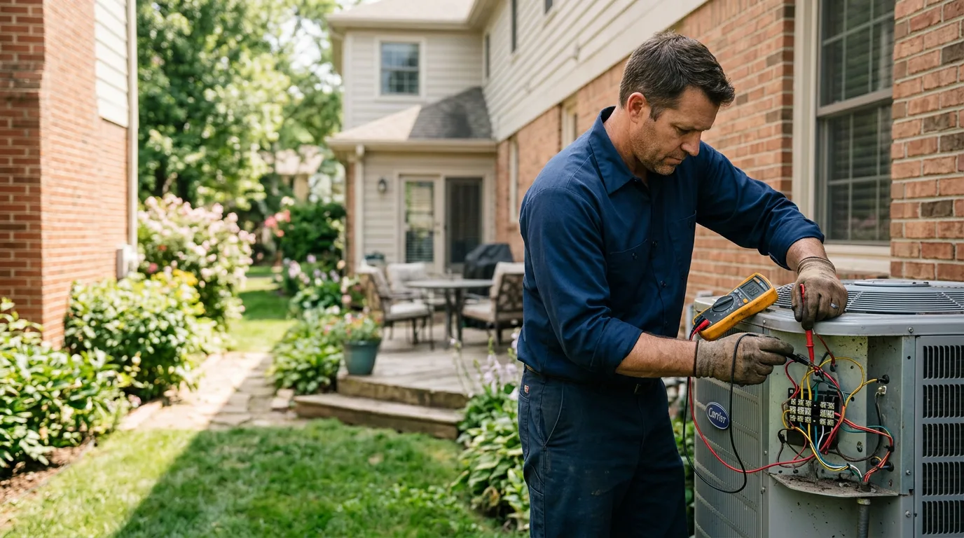 HVAC technician working near Barstow, TX